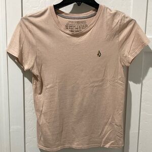 Women’s Volcom short sleeve shirt medium peach color